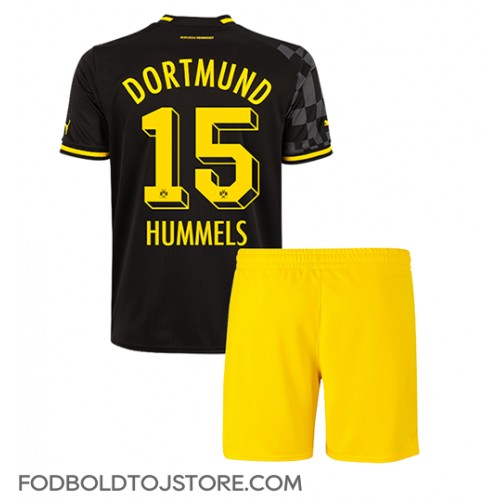 Borussia Dortmund Mats Hummels #15 Udebanesæt Børn 2022-23 Kortærmet (+ Korte bukser)